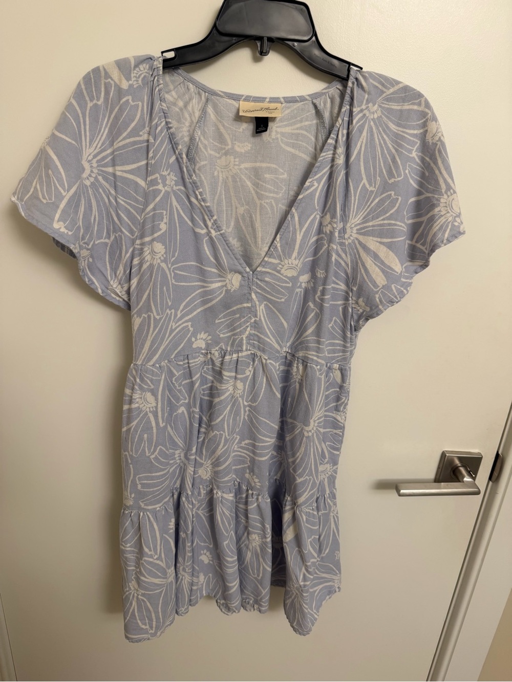 Universal Thread Light Blue and White Floral Mini Dress